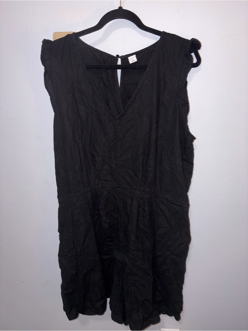 Old Navy Black V-Neck Sleeveless Jumpsuit